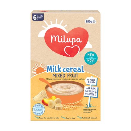 MILUPA Каша плодове микс, 250г