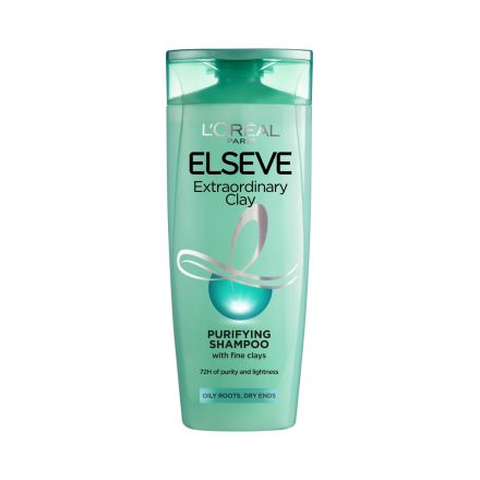 L'OREAL ELSEVE EXTRAORDINARY CLAY Шампоан за коса с мазни корени и сухи краища, 400 мл.