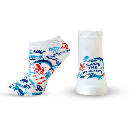 HAPPY FOOTTOPIA Къси чорапи до глезена 78% бамбук риби, 39-42