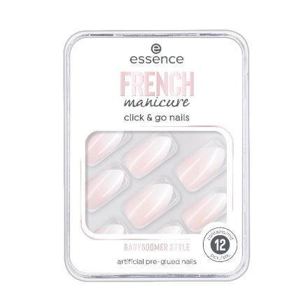 ESSENCE CLICK&GO Изкуствени нокти French manicure 02, 1 бр