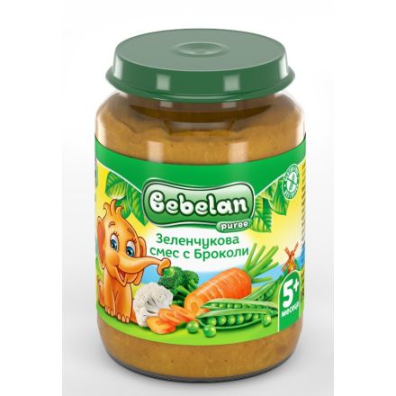 BEBELAN OVKO Пюре зеленчуково асорти, 190 гр