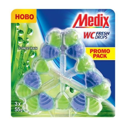 MEDIX WC Твърдо тоалетно блокче Forest Rain, 3 бр.