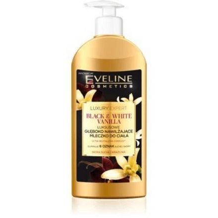 EVELINE LUXURY EXPERT BLACK&WHITE VANILLA Лосион за тяло орхидея и ванилия, 350 мл.
