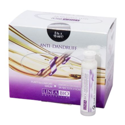 LINEA BIO Ампули за коса против пърхот, 8 бр.*15 мл.