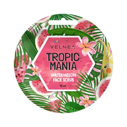 VELNEA Скраб за лице тропик мания диня, 10мл