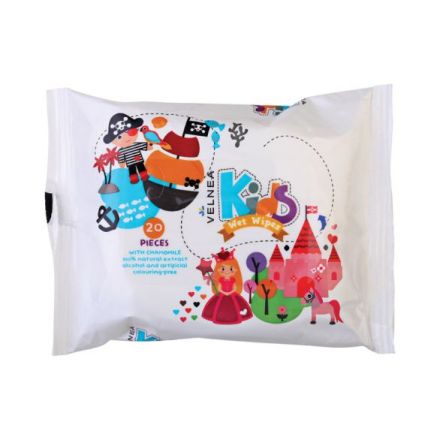 VELNEA KIDS Детски мокри кърпички, 20бр.