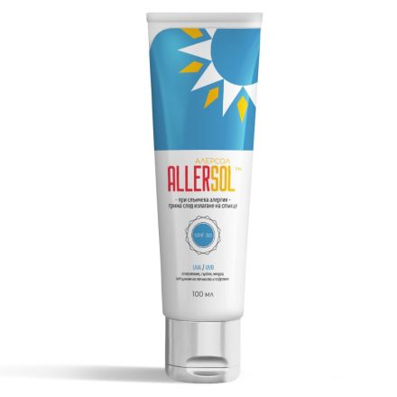 ALLERSOL Крем за след излагане на слънце с включен слънцезащитен фактор  SPF30, 100 мл
