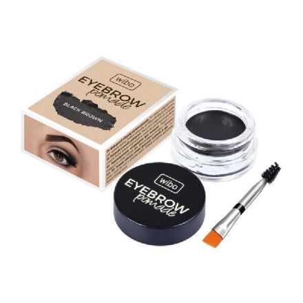 WIBO Помада за вежди водоустойчива с четка Black, 3,5 г