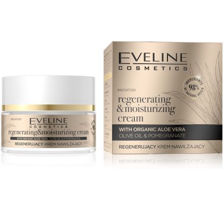 EVELINE ORGANIC GOLD Регенериращ и хидратиращ крем за лице, 50 мл