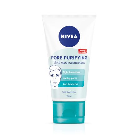 NIVEA Pore Purifying 3-в-1 Гел ексфолиант маска,150 мл