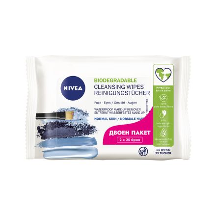 NIVEA Почистващи кърпички за нормална кожа 2х25бр. Промо пакет 