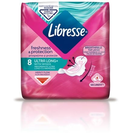 LIBRESSE Ultra Long Дамски превръзки, 8бр. 