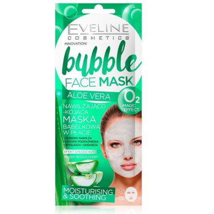 EVELINE BUBBLE FACE - SHEET MASK Успокояваща и хидратираща с Алое Вера, 1 бр.