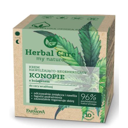 HERBAL CARE КАНАБИС Крем за лице с колаген, 50мл