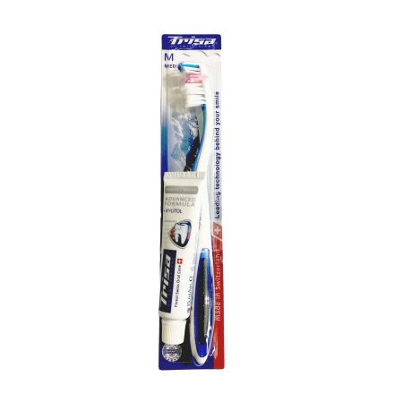 TRISA CLINICAL COMFORT MEDIUM Четка за зъби 1бр. + малка паста за зъби, 15мл. 