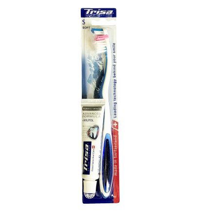 TRISA CLINICAL COMFORT SOFT Четка за зъби 1бр. + малка паста за зъби, 15мл. 