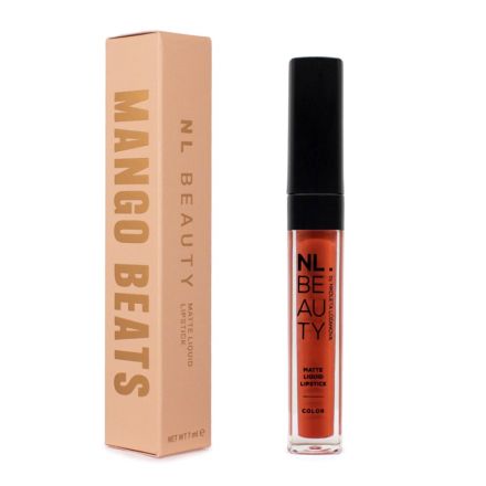 NL BEAUTY Дълготрайно течно матово червило Mango Beats, 7 мл