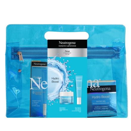 NEUTROGENA Подаръчен комплект Hydro Boost Хидратиращ гел 50 мл +Гел-крем за околоочен контур, 15 мл + несесер