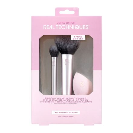 REAL TECHNIQUES NATURALLY RADIANT - комплект четки и спондж за грим