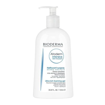 BIODERMA ATODERM INTENSIVE Обогатен измиващ гел за суха и атопична чувствителна кожа 1 л.