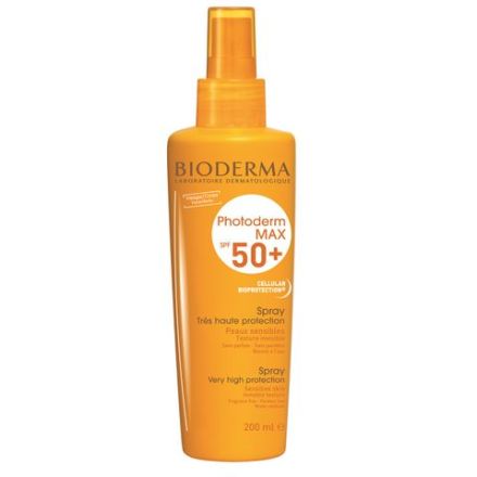 BIODERMA PHOTODERM MAX Слънцезащитен спрей за лице и тяло SPF50+ за чувствителна кожа 200 мл.