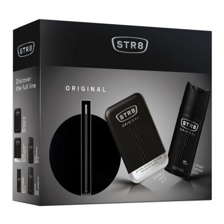 STR8 ORIGINAL Подаръчен комплект Афтършейв лосион, 50 мл + део спрей, 150 мл