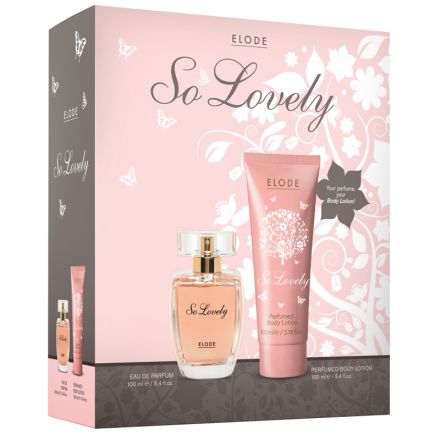 ELODE SO LOVELY Подаръчен комплект Парфюмна вода, 100 мл + лосион за тяло, 100 мл