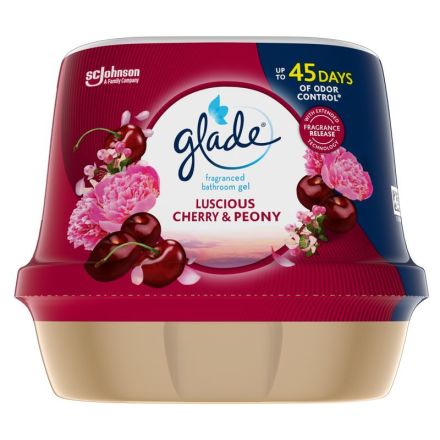 GLADE LUSCIOUS CHERRY&PEONY  Гел ароматизатор за баня, 180 гр