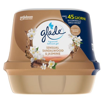 GLADE SENSUAL SANDALWOOD & JASMINE Гел ароматизатор за баня, 180 гр
