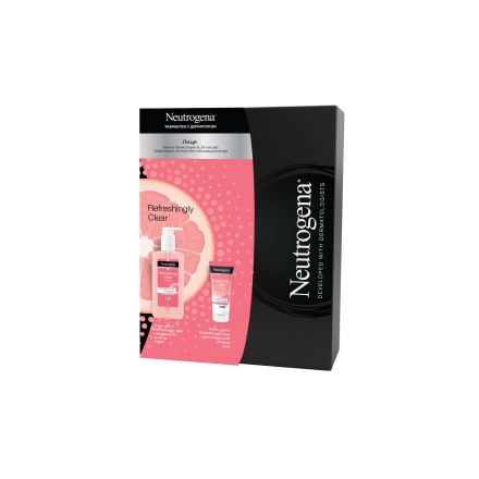 NEUTROGENA REGRESHINGLY CLEAR Подаръчен комплект Измиващ гел за лице, 200 мл + Крем хидратант за лице, 50 мл