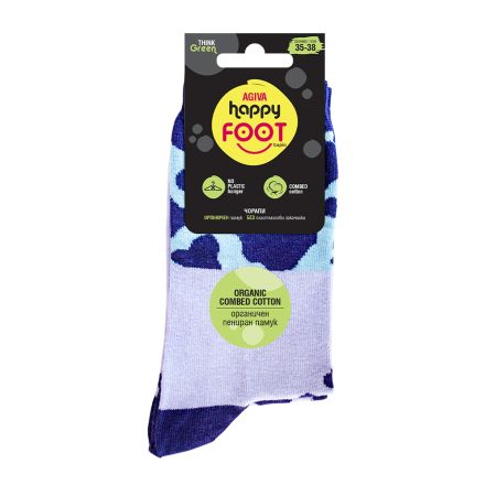 HAPPY FOOTTOPIA ЧОРАПИ DESIGN MILKY COW 35-38 