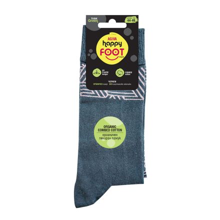 HAPPY FOOTTOPIA ЧОРАПИ PATTERN СИВ 44-46 