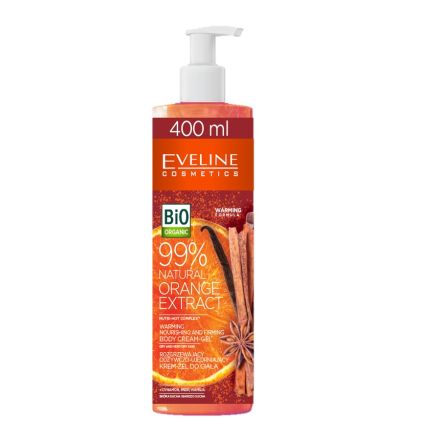 EVELINE 99% NATURAL Подхранващ и стягащ крем-гел за тяло портокалов екстракт, 400 мл.