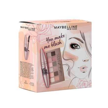 MNY LASH SENSATIONAL Подаръчен комплект Спирала + Палитра сенки за очи THE BLUSHED NUDES