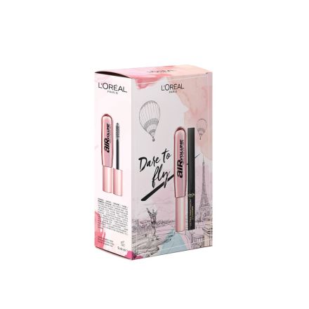 L'OREAL AIR MEGA VOLUME Подаръен комплект Спирала + Очна линия  ULTRA PRECISION