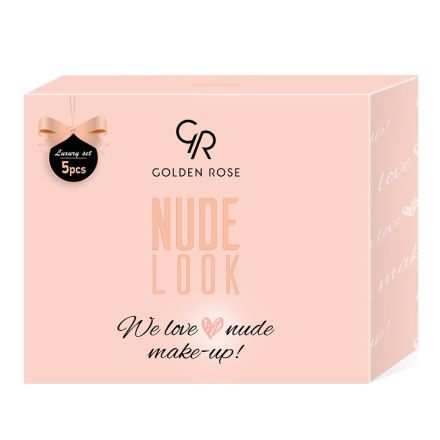 GOLDEN ROSE NUDE LOOK Подаръчен комплект Спирала + Хайлайтинг молив + Руж + Сенки + Гланц за устни