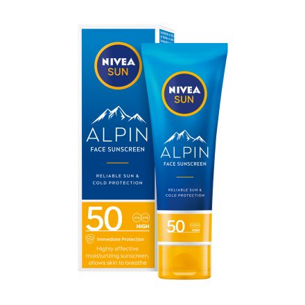 NIVEA SUN ALPIN Слънцезащитен крем за лице SPF 50, 50мл.