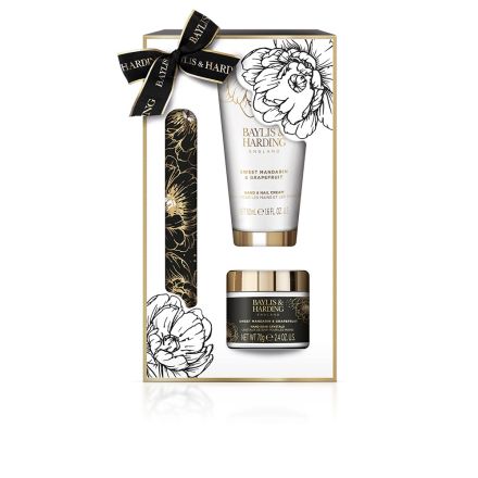 BAYLIS & HARDING Sweet Mandarin & Grapefruit Manicure Подаръчен комплект Крем за ръце, 1х50мл + Кристали за ръце, 1х70гр