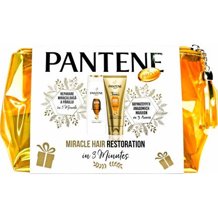 PANTENE REPAIR&PROTECT Подаръчен комплект Шампоан, 360 мл + 3ММ,  200 мл + несесер