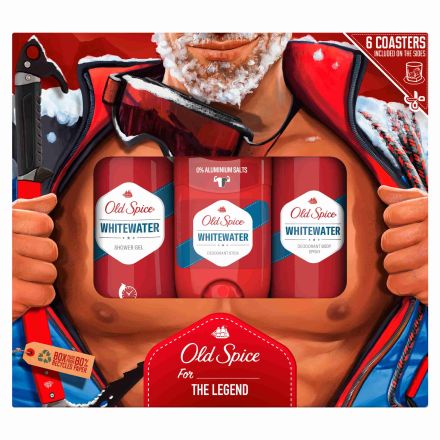 OLD SPICE WHITEWATER Подаръчен комплект Стик, 50 мл + Део спрей, 150 мл + Душ гел, 250 мл