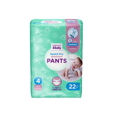 MAMMA&BABY Premium Speed Dry Гащички размер 4, 7-12 кг,  22 бр