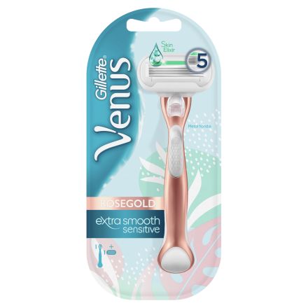 GILLETTE VENUS Дамска система за бръснене  Extra Smooth Rosegold, 1 бр. + 1 ножче
