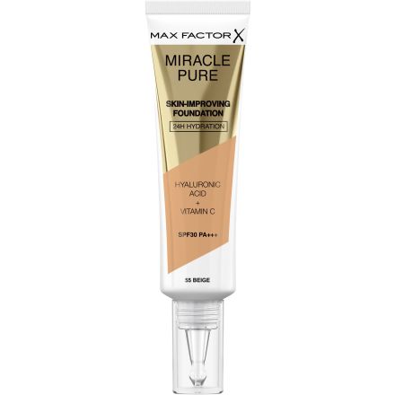 MAX FACTOR MIRACLE PURE Фон дьо тен Beige 55, 30 мл
