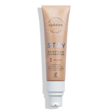 LUMENE STAY Минерален фон дьо тен SPF30 3 Medium