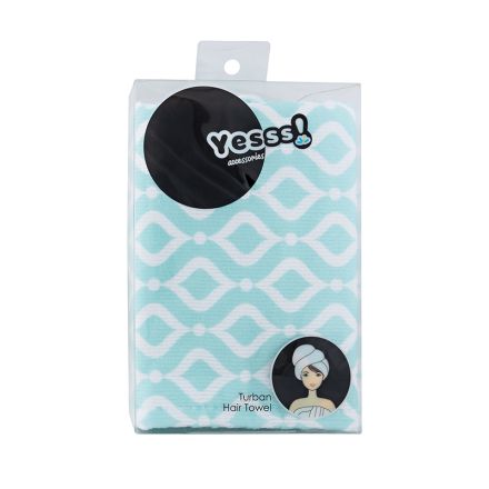 Yesss! кърпа за коса с копче зелена 1 бр.