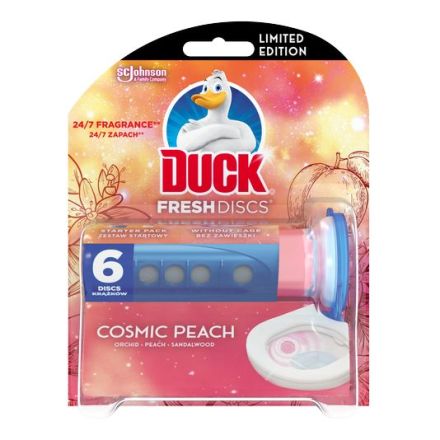 DUCK FRESH DISCS Гел ароматизатор за тоалетна чиния праскова, 36 мл.