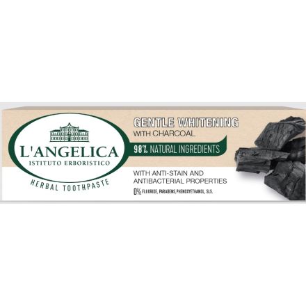 L'ANGELICA Паста за зъби с активен въглен нежно избелване, 75мл.