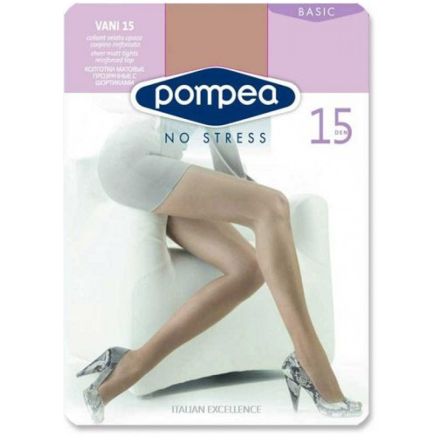 POMPEA-VANI NERO 15 DEN Чорапогащи размер XL черно