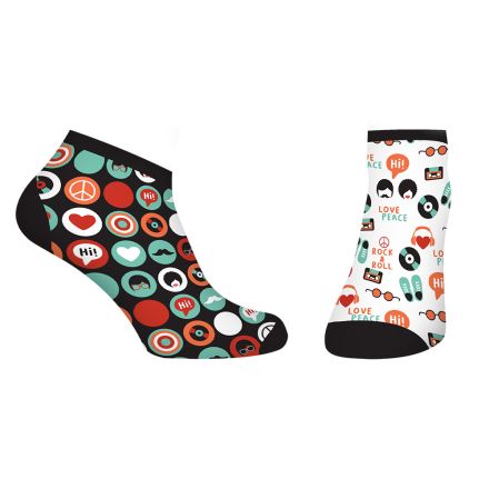 HAPPY FOOTTOPIA Чорапи къс конч бамбук грам.плочи 39-42