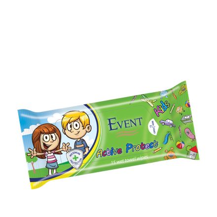 EVENT KIDS Детски мокри кърпи, 15 бр.